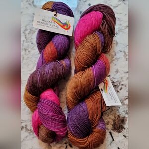 Hand dyed yarn. 2 skeins 400 yards each